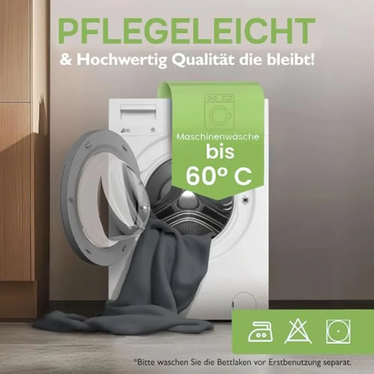 leevitex® Spannbettlaken 140x200cm - 160x200cm, 100% Jersey Baumwolle, für Matratzenhöhe bis 25 cm, Öko-Tex, anthrazit – Bild 5