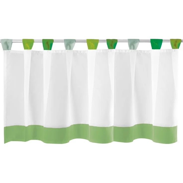 Bistrogardine mit Schlaufen ca. 150x45 cm Auswahl: grün - dunkelgrün – Bild 1