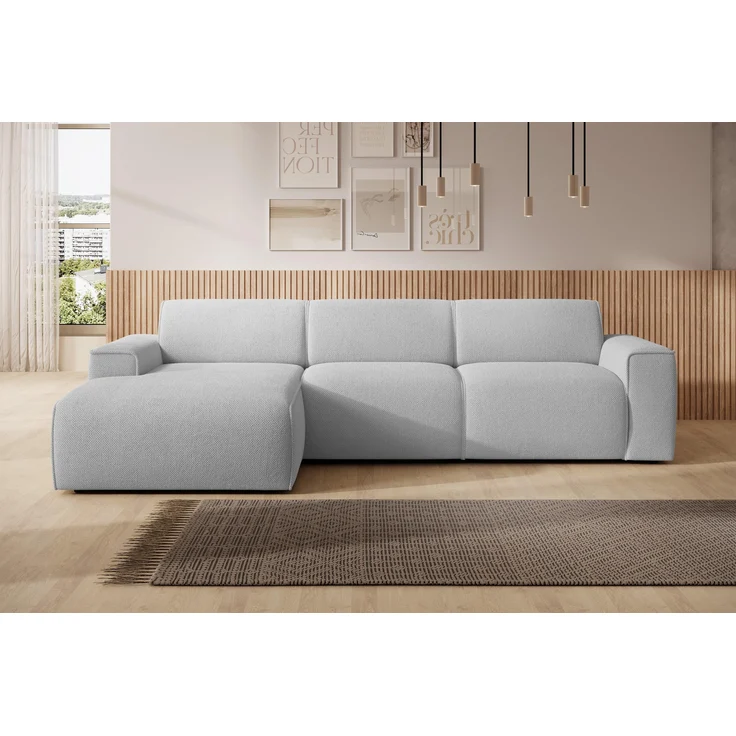 AX LIVING Couch Sofa L Form Didim mini Hellgrau 310 cm breit, stilvoll L – Bild 2