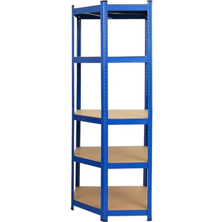 PROREGAL Eckregal Ragnar 1x: 180 x 70 x 40 cm Blau Fachlast 175kg, Kellerregal, Steckregal, Garagenregal, Lagerregal – Bild 8