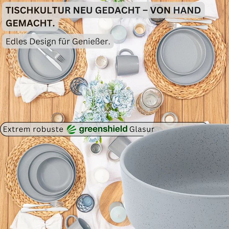 SÄNGER Steingut Schalen Leeds Sterling 6 teilig – Bild 3