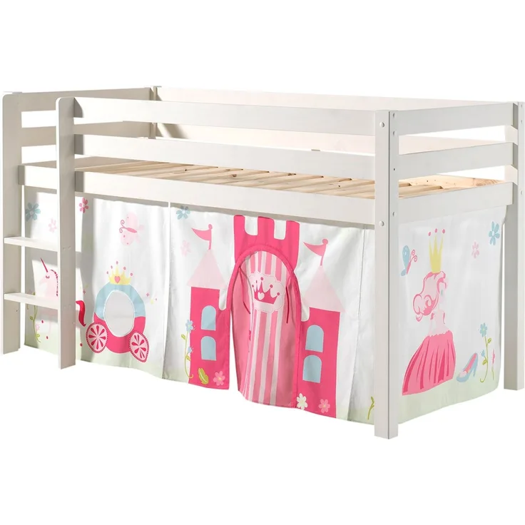 Spielbett Pino mit Textilset Vorhang \"Princes\"