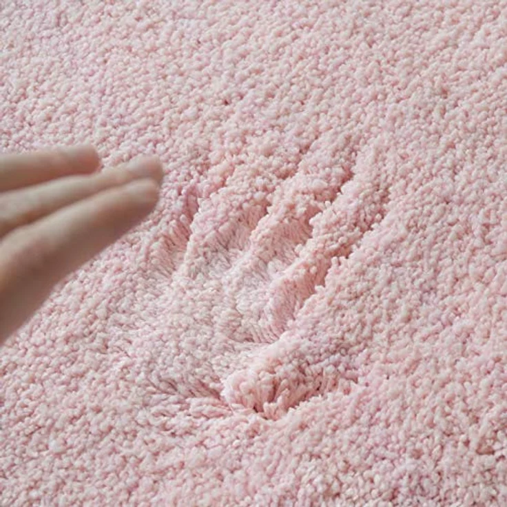 casa pura Badematte Rosa Sky Soft, weicher rutschfester Badezimmerteppich in Shaggy Optik, waschbar bei 40 Grad, 60x100 cm – Bild 5