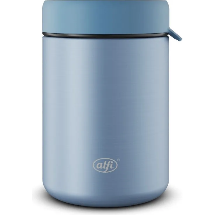 Alfi Thermobehälter ISO FOOD MUG, Thermobehälter für Essen, spülmaschinenfest, Edelstahl, Kunststoff, Silikon, (1-tlg), 0,35l, 5h heiß & 10h kalt, dicht & auslaufsicher, mit Göffel