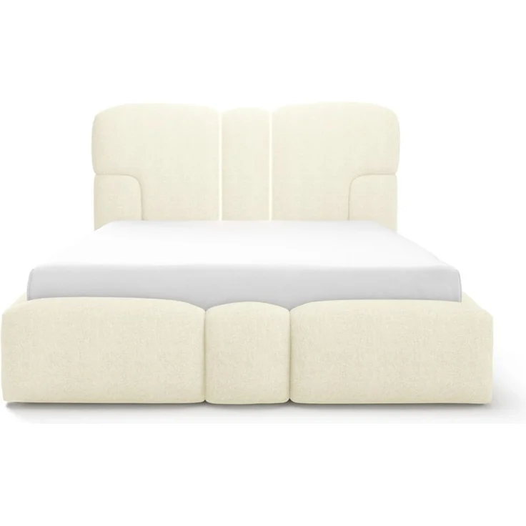 Polsterbett Schlafzimmerbett JORDAN 120x200 cm in Stoff Doha Creme – Bild 5