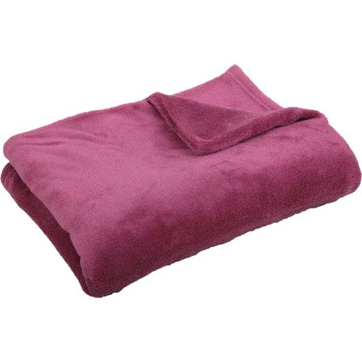 Kuscheldecke supersofte Tagesdecke vielseitig verwendbare Microfaser-Decke, flauschig und anschmiegsam in vielen verschiedenen modischen Farben erhältlich (altrose - pflaume / 220x240 cm) – Bild 8