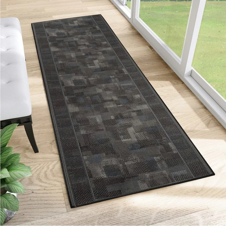 Tapiso Läufer Anti Rutsch, rechteckig, Höhe: 6 mm, Rutschfest Brücke Flur Küche Wohnzimmer Korridor Meterware – Bild 1