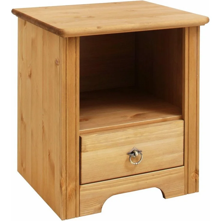 Home affaire Nachtkonsole Hugo, Nachttisch mit 1 Schublade, aus massiver Kiefer – Bild 5