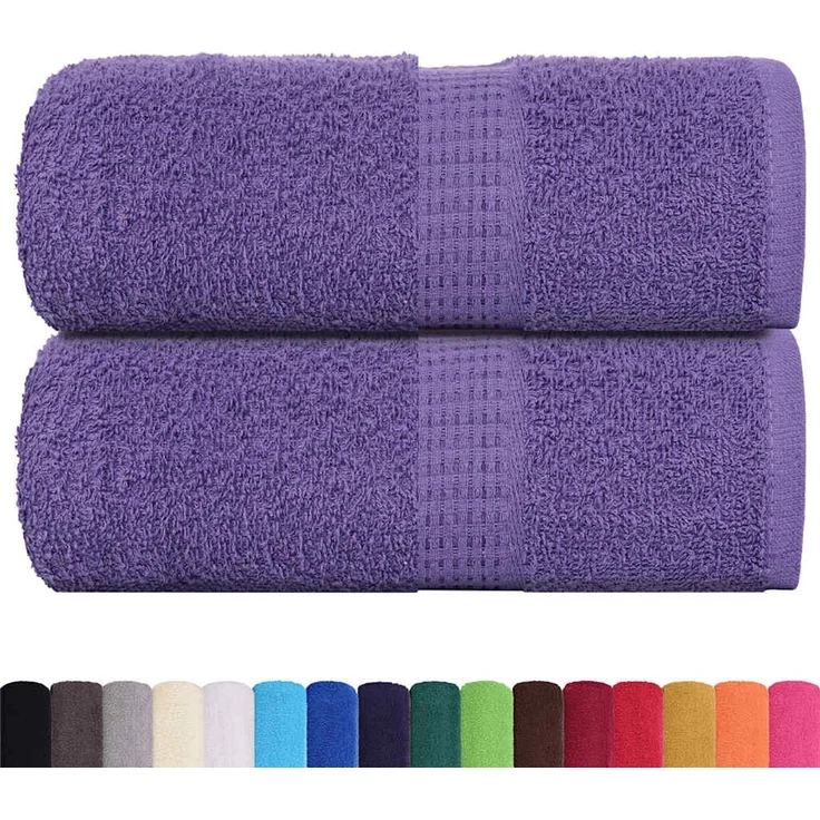 vidaXL Waschtücher FROGN 2 Stk. Lila 30x30 cm 360 g/m² 136872 – Bild 2