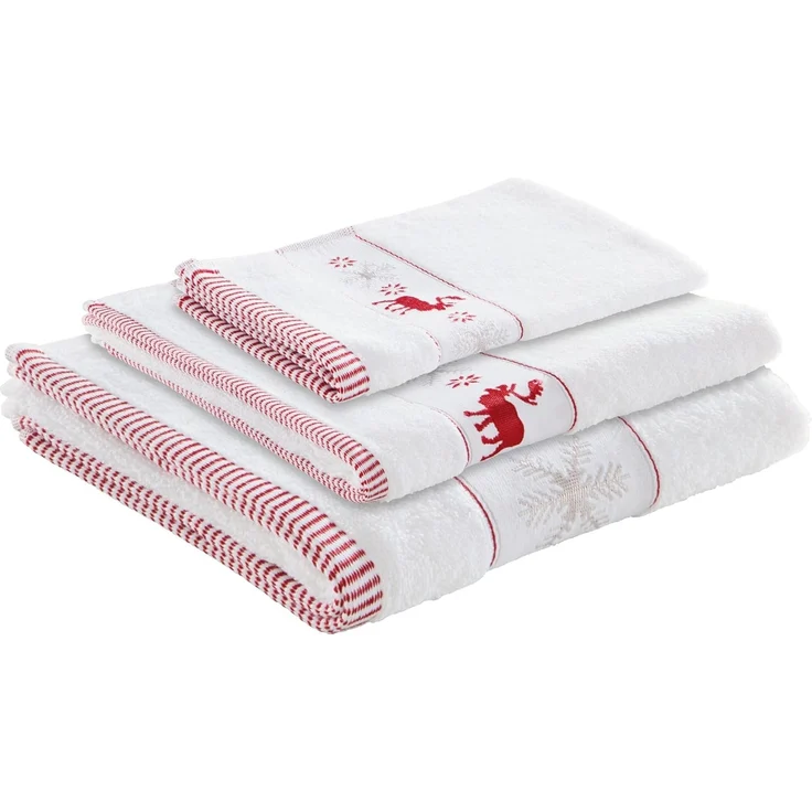 Erwin Müller Handtücher Frottier-Set 3-tlg, (3-St), Motiv: Elch – Bild 1