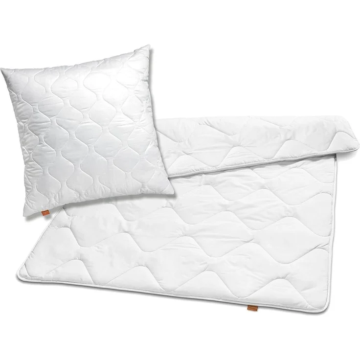 sleepling Bettdecke + Kopfkissen Bettwaren Set, 135x200 cm, 155x220 cm und weitere Größen, Füllung: 100% Polyester, Bezug: 100% Polyester, für Sommer und Winter, Ökotex 100 – Bild 5