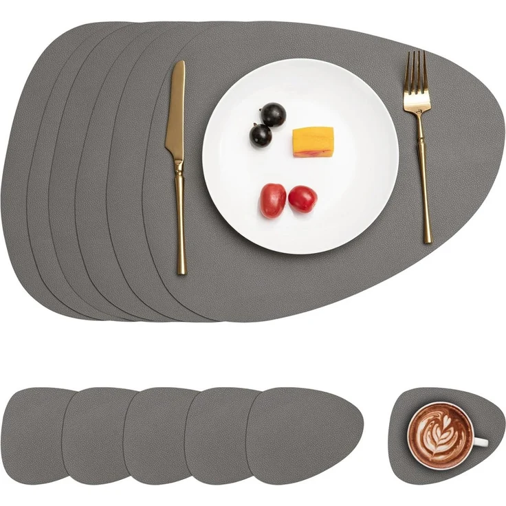 Minicloss Platzset Tischset, Kunstleder, abwischbar, (6-St), Tischsets und Untersetzer – Bild 5