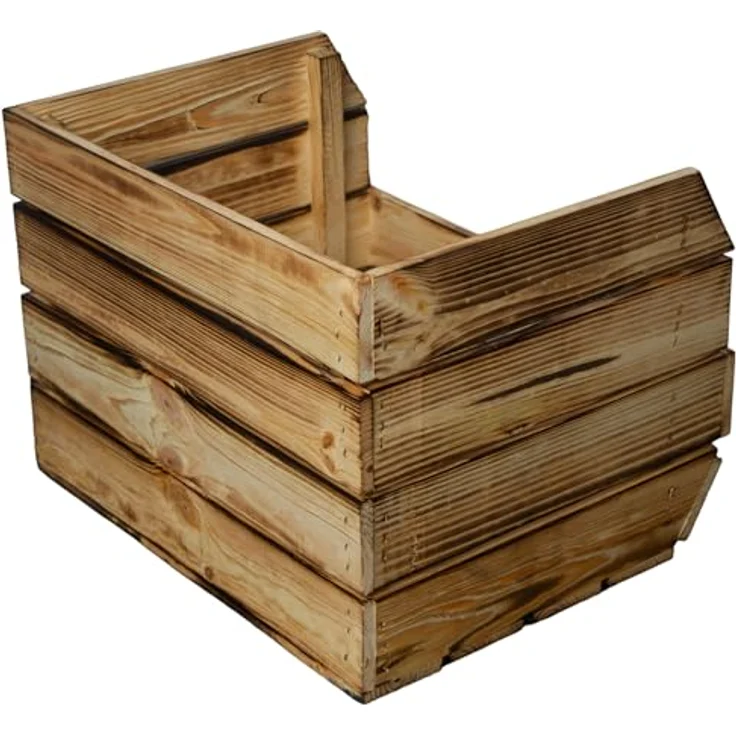 Kistenkolli Altes Land Allzweckkiste 3er Set Küchenregal 40x33x30 cm in geflammt Gemüsekiste Obsthorde (Spar-Set) – Bild 7