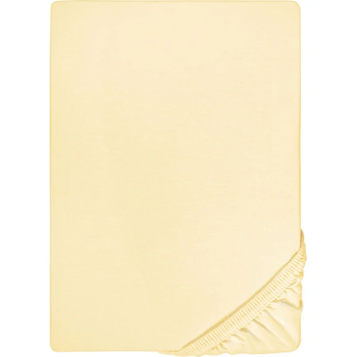 biberna Feinjersey-Spannbetttuch, 100 % Baumwolle, gelb, 1x 140x200 cm - 160x200 cm – Bild 5