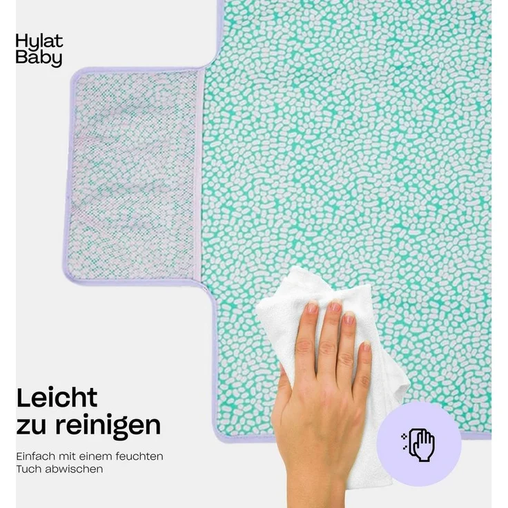 Hylat Baby Wickelauflage Faltbare Wickelunterlage für Unterwegs - Lila – Bild 2