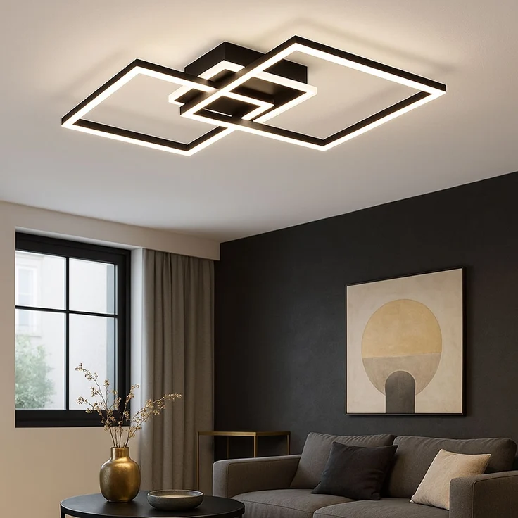 LED Deckenleuchte, schwarz-matt, Switch Dimmer, L 57 cm – Bild 2