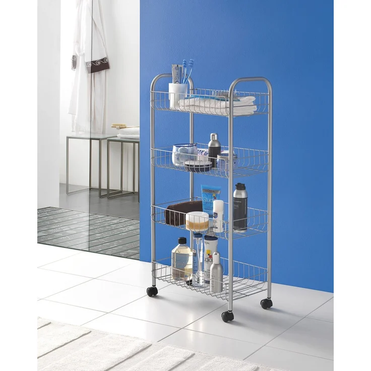 METALTEX 340634 Pisa Allzweckwagen mit 4 Etagen / Rollregal, Höhe 84 cm – Bild 6