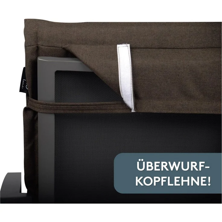 LILENO HOME Liegenauflage perfekt für Strandliege, Sonnenliege Auflage, Gartenliege Auflage, (1er Set), 1er Set Polster Auflage für Rollliegen in Braun, Sitzpolster waschbar – Bild 4
