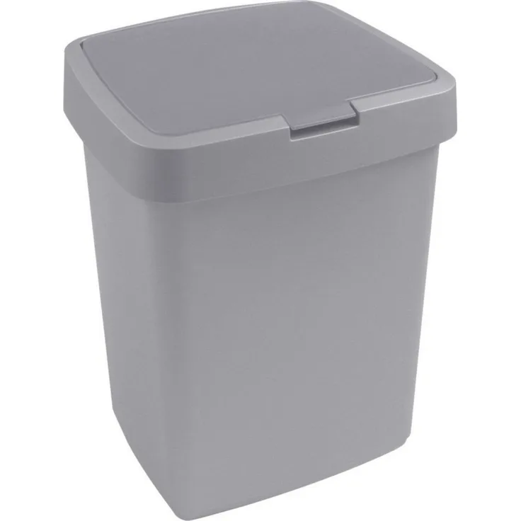 Sunware Klappdeckel-Abfalleimer Delta 10 l, grau