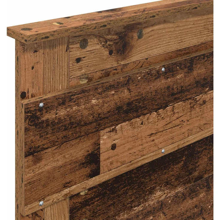 vidaXL Bettrahmen mit Kopfteil Altholz 90 x 190 cm Holzwerkstoff 3410033 – Bild 10