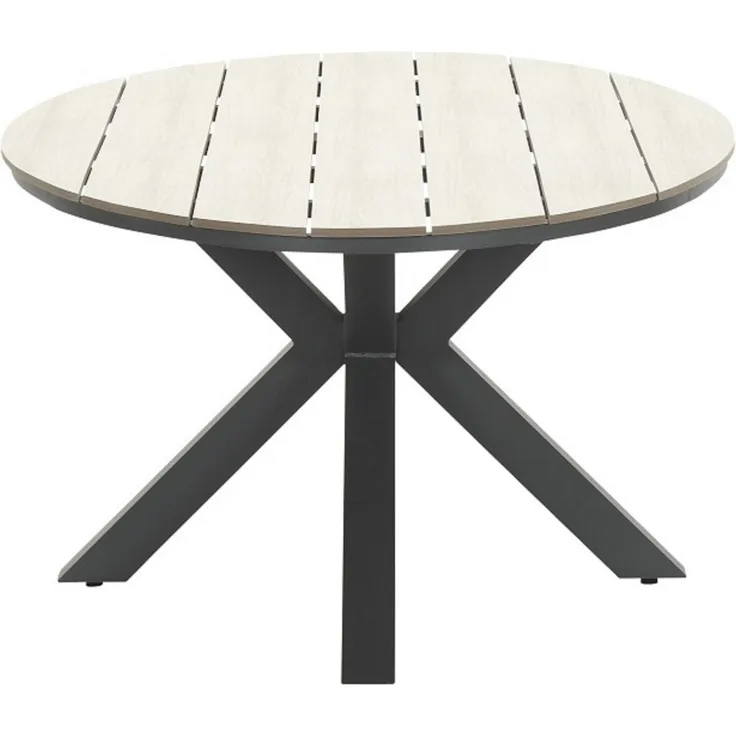 Garden Impressions Alu-Gartentisch "Jefferson", anthrazit / beige, 122 cm (rund)