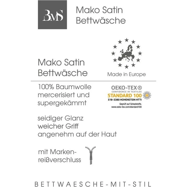 Mako Satin Seitenschläferkissen Bezug uni / einfarbig brombeer 40x200 cm – Bild 3