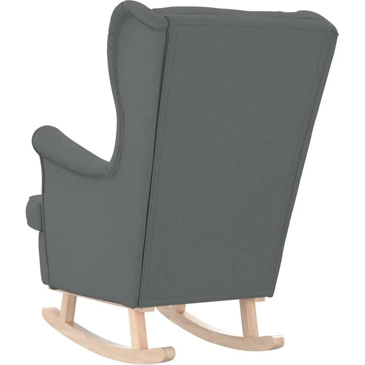 Schaukelsessel, Schaukelstuhl Dunkelgrau 74x90x102 cm Stoff – Bild 6