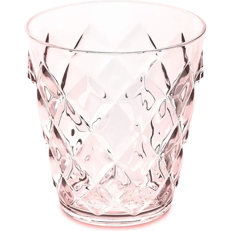 Koziol Crystal S Becher, Coktailbecher, Tasse, Saftbecher, Trinkbecher, Kunststoff, Transparent Rose Quartz, 200 ml, 3545654