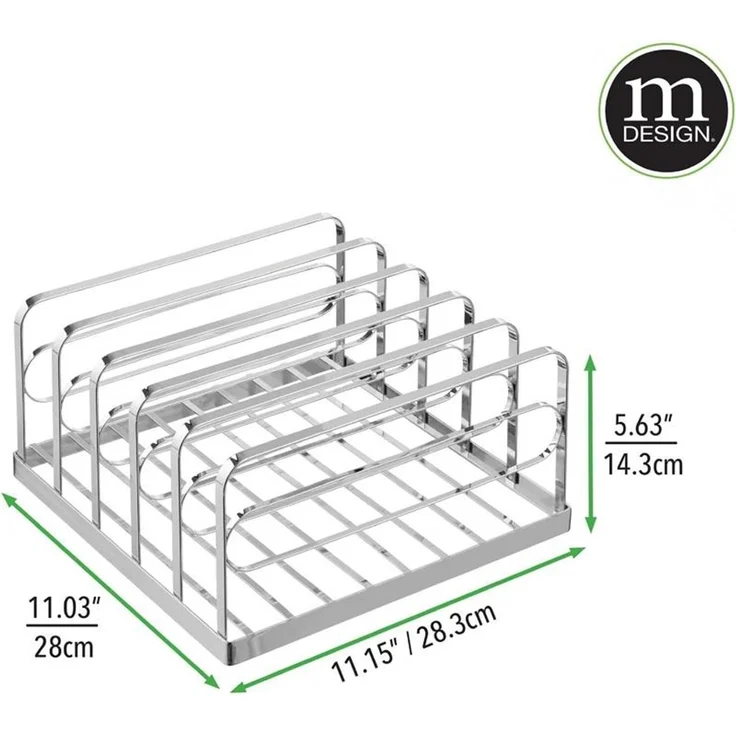 mDesign Aufbewahrung Ablage Organizer 2er-Set für Clutch + Handtaschen Silber – Bild 2