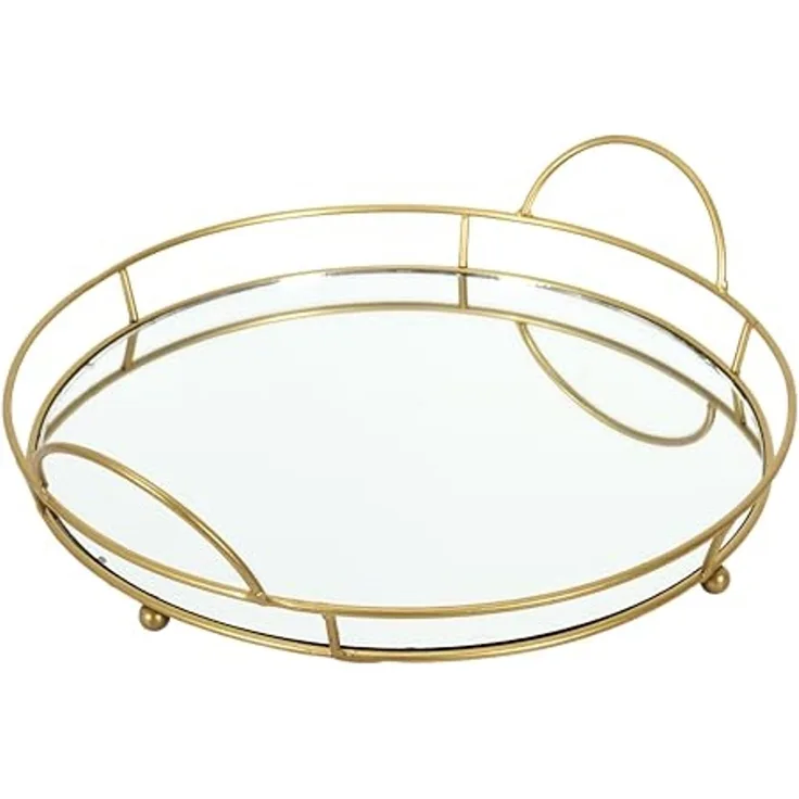 Dekoria Tablett Gold Mirror ⌀28cm