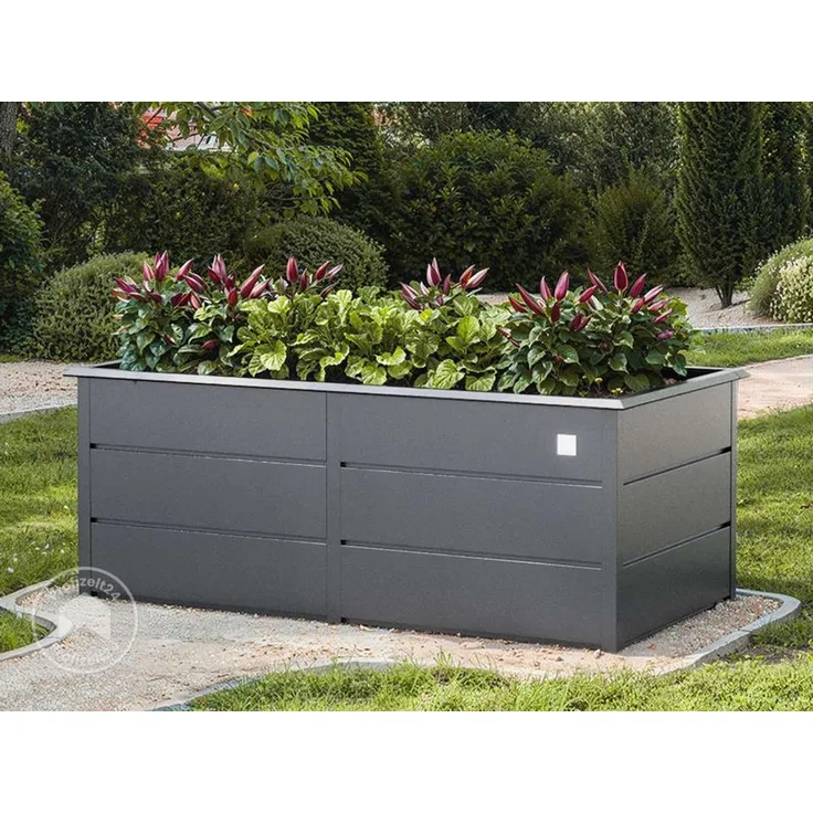 GFP Primeyard LILLY Hochbeet aus feuerverzinktem Stahl 175x75x78 cm – ergonomisch, rostfrei, mit Schneckenschutz, ideal für Garten & Balkon