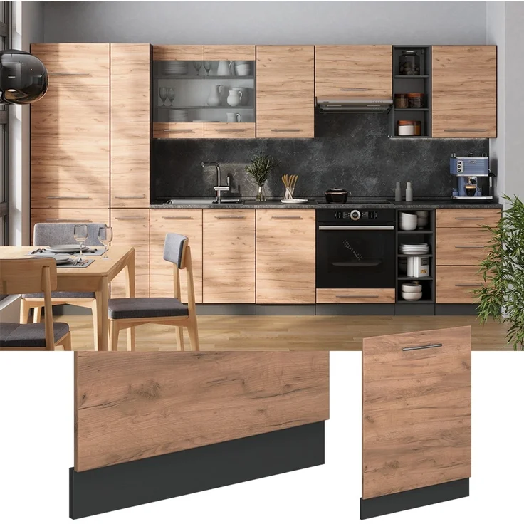 Geschirrspülblende Fame-Line Goldkraft Eiche 60 cm ohne Arbeitsplatte Vicco – Bild 3