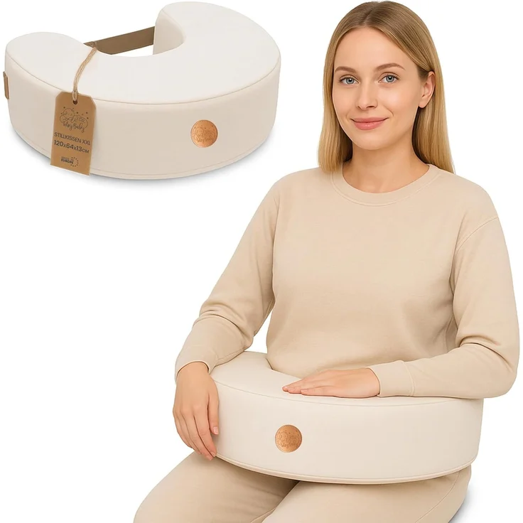 Totsy Baby Stillkissen Stillkissen klein 120 cm - Stillhörnchen kleines Still Kissen Nursing – Bild 1