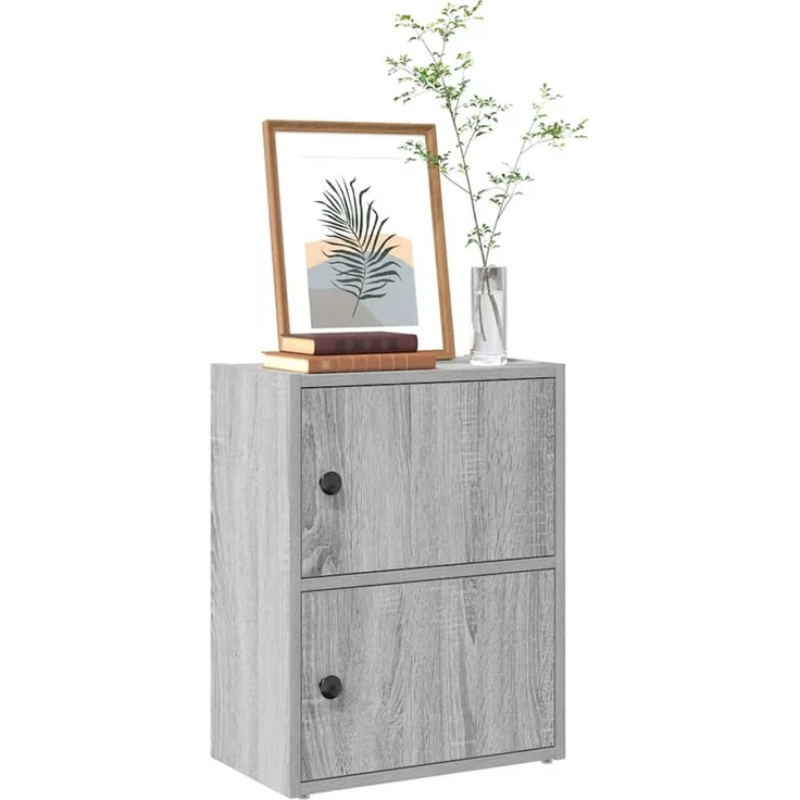 vidaXL Bücherregal Grau Sonoma 40x24x52 cm Holzwerkstoff 860360 – Bild 1