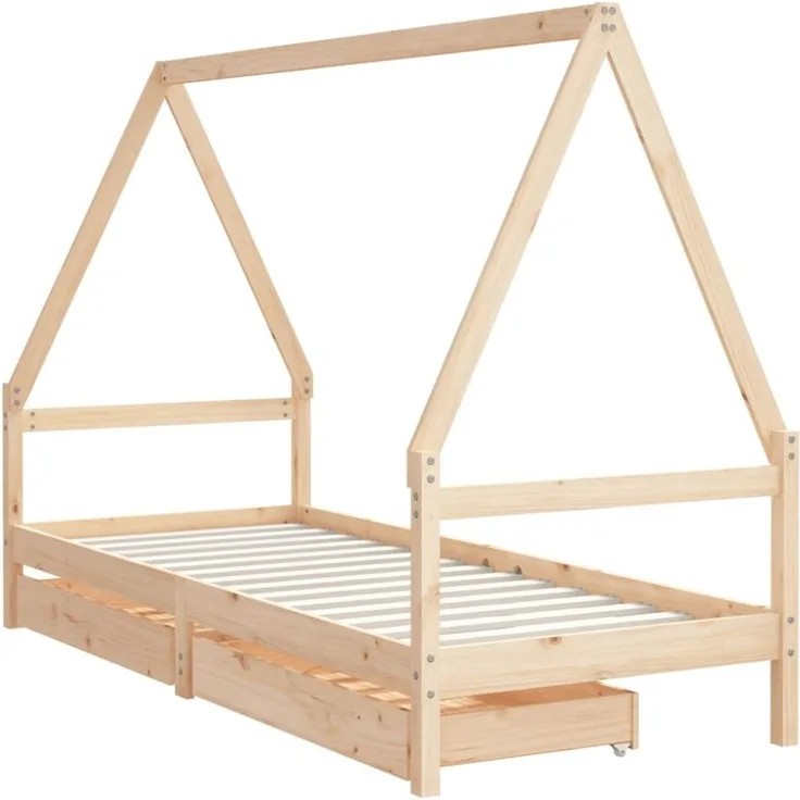 vidaXL Kinderbett mit Schubladen 90x200 cm Massivholz Kiefer 834468