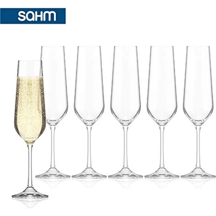 SAHM Sektglas Sektgläser Set 6 teilig - 200ml Sektglas oder Sektkelche, Edles Glas, 100% recyclebar – Bild 6