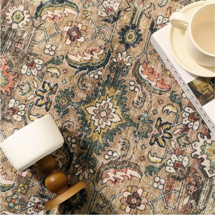 PURECOZY Teppich Wohnzimmerteppich, rutschfester Teppich, Retro-Stil, rechteckig, Höhe: 5 mm, geeignet für verschiedene Innenräume, 120x180cm – Bild 3