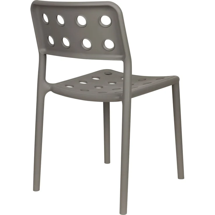Gartenstuhl Serra im 4er-Set, Grau aus wetterfestem Kunststoff 45,5x53x80 cm – Bild 4