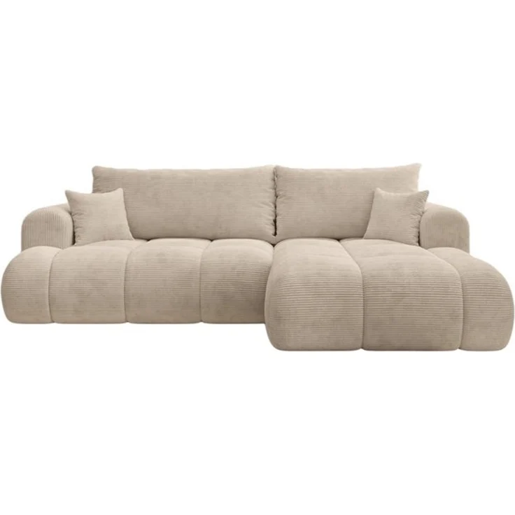 thematys Ecksofa TREVIO 260x165 cm, mit Schlaffunktion, mit Bettkasten, Beige (Poso 105), Ausrichtung rechts – Bild 3
