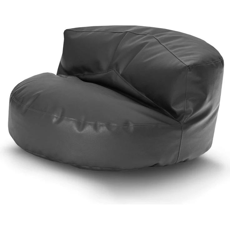 Green Bean Sitzsack Sofa aus Kunstleder mit EPS Perlen Füllung - Lounge im Sitzsack-Design 90 x 50 cm mit ergonomischer Rückenlehne - Dunkelblau – Bild 1