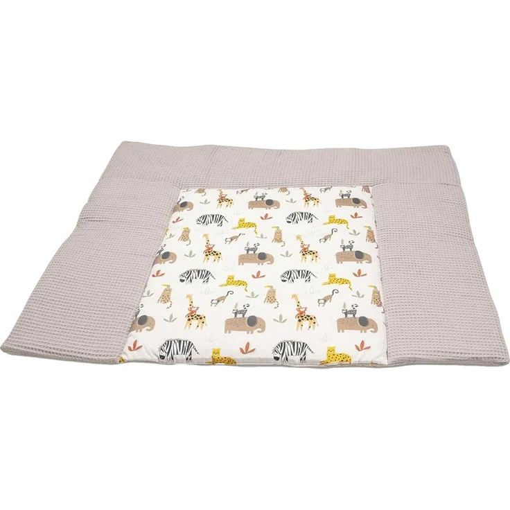 ULLENBOOM ® Wickelauflage 85x75 cm Waffelpiqué Sand Savanne (Made in EU) - Wickelunterlage Waschbar und für Unterwegs geeignet, Bezug: 100% OEKO TEX Baumwolle, Wickeltischauflage 75x85 – Bild 1