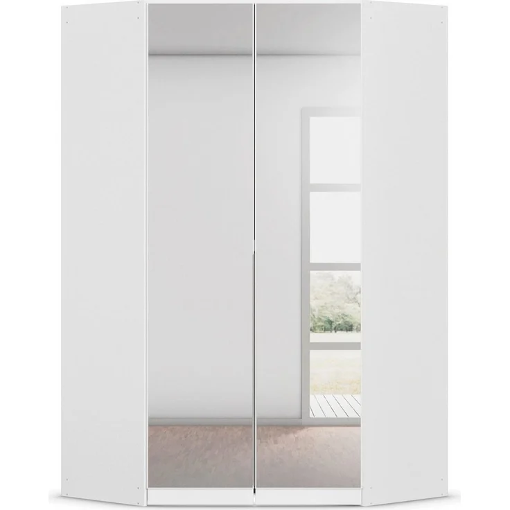 OTTO home Eckkleiderschrank Kleiderschrank Schrank Ankleidezimmer Schlafzimmer Garderobe AGORDO (in zwei Griff-Farben, Breite/Tiefe 117x117 cm, Höhen 210/229 cm) mit Spiegeltüren, voll ausgestattet mit viel Stauraum MADE IN GERMANY – Bild 5