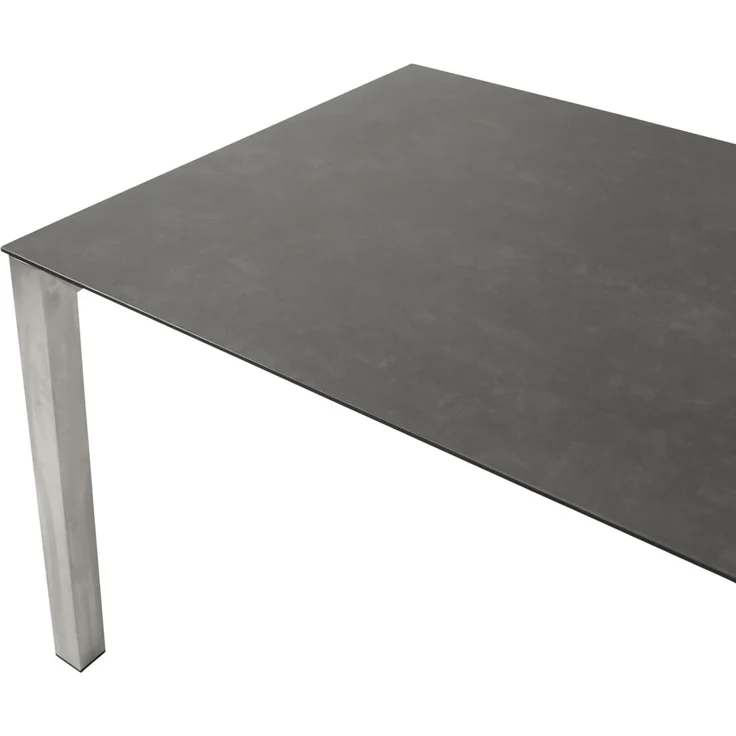 DEGAMO SYDNEY Garten-Ausziehtisch, Edelstahl + Glas, grau, 180/240x100cm – Bild 5
