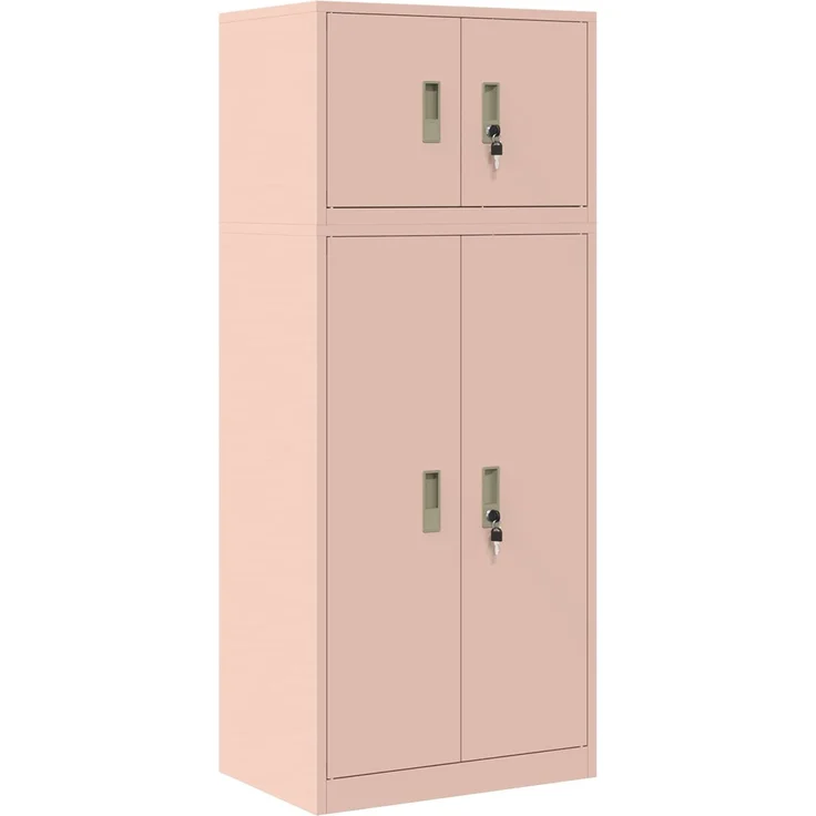 vidaXL Aufbewahrungsschrank 2 stk. Rosa 60 x 40 x 145 cm Stahl 3438694 – Bild 2