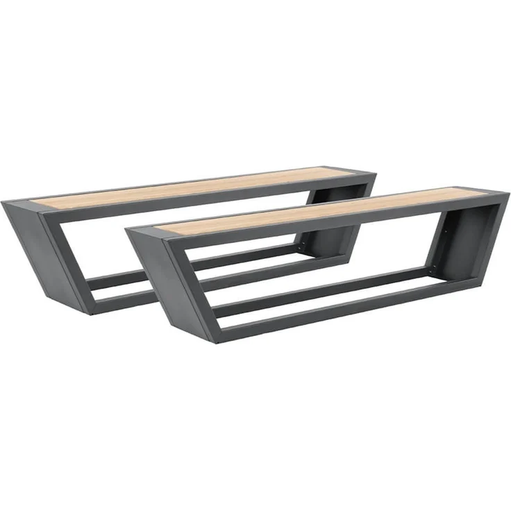 HOME DELUXE Sitzgarnitur aus Stahl KOBON Anthrazit - Made in Germany - 2 x Bank + 1 x Tisch – Bild 9