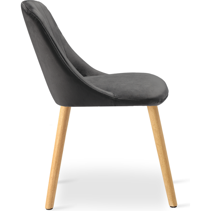 GOEURVANT 993 Esszimmerstühle 2er-Set, Samt - Dunkelgrau Stoff – Bild 4