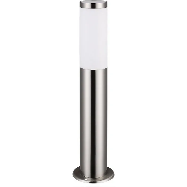 monzana Gartenleuchte, Außenleuchte, Edelstahl 50cm Strom E27 Pollerleuchte Stehlampe Garten Außen Silber