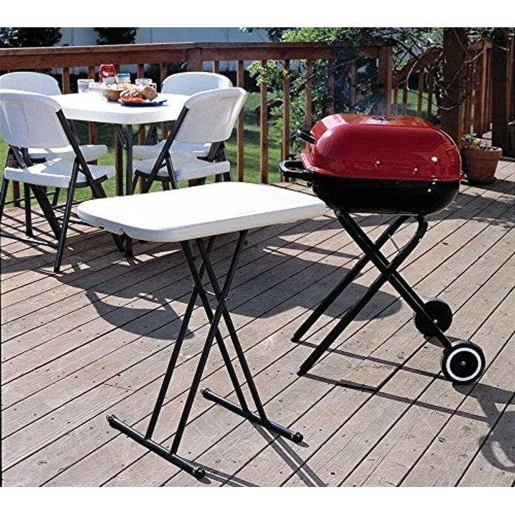 Lifetime 80251 Verstellbarer Klapptisch für Laptop, TV-Fach, 26 Zoll (66 cm), granitweiß – Bild 5