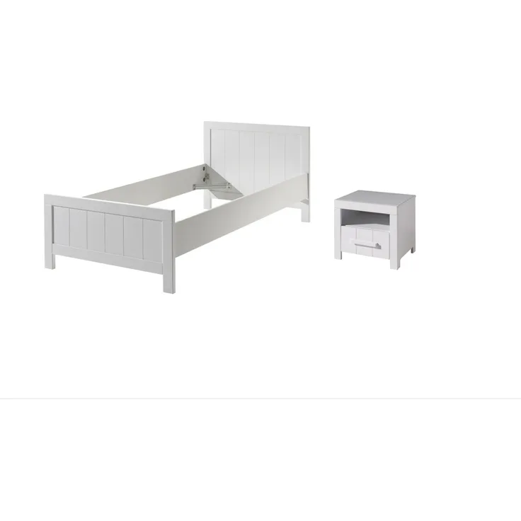 Jugendzimmer-Set >ERIK< in Weiß aus Massiv Kiefer und MDF