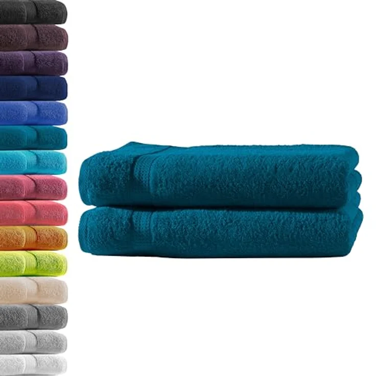Hometex Premium Textiles Handtuch in Premium Qualität 500 g/m², Feinster Frottier-Stoff 100% Baumwolle, 2x Duschtuch, weich, saugfähig, extra schwer & flauschig - TEST BILD TOP MARKE 2025 – Bild 2